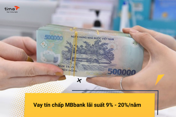Lãi suất vay tín chấp ngân hàng MBank dao động từ 9% - 20%/năm